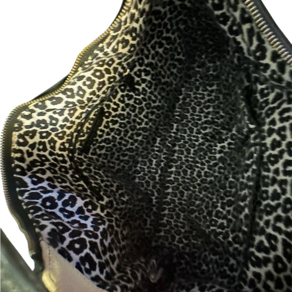 Banana Republic Colorblock Leather Hobo Bag - Ivory‎ & Black NWOT